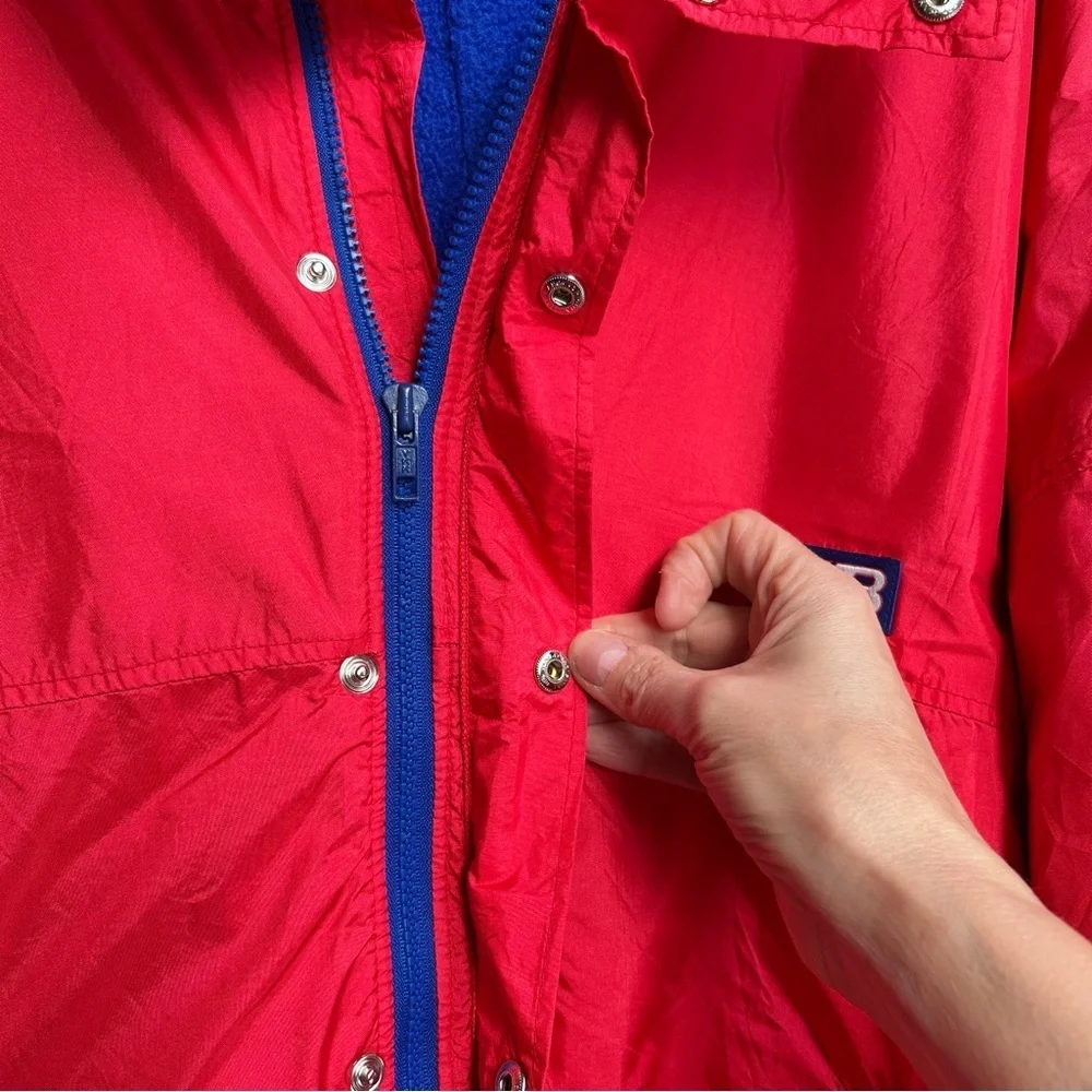 Vintage CB Sports Jacket Goretex Red w/Blue Purple Fleece 1989 Men's Size Medium